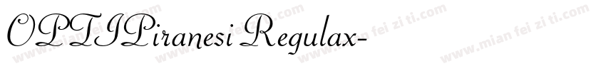 OPTIPiranesi Regulax字体转换
